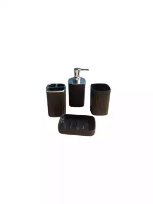 Набор для ванной 4 в 1 черный